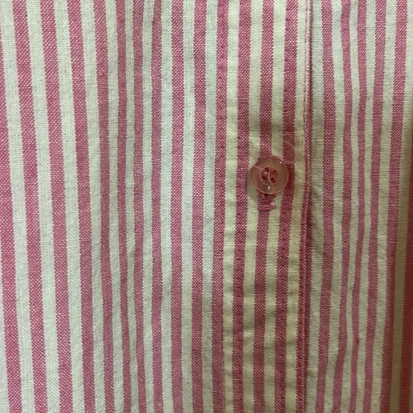 Chez California by Tandy vintage pink and white striped maxi dress. Size 26 W. - Picture 3 of 11